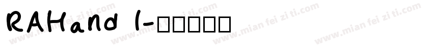 RAHand 1字体转换